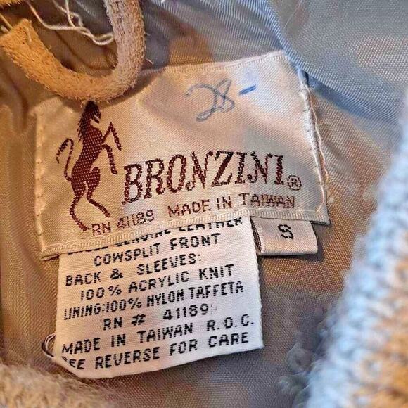 Bronzini Men's Sweater Jacket Gray Mock Neck Pocket Full Zip Lined Ribbed Hem S - Picture 4 of 6